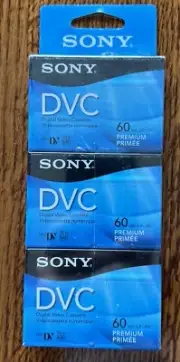 Sony DVC Premium Digital Video Cassette Pack of 3 DVM60PRR/ New Sealed Mini DVC