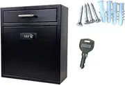 Large Capacity Metal Mailbox, Business Key Drop Box Cash Drop Box for House, Apartments
