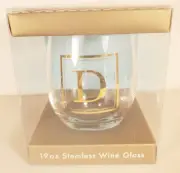 New Monogram "D" 19oz stemless wine glass
