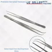 Pair 10" Fish Tank Long Aquatic Water Plant Aquarium Straight Bent Tweezers