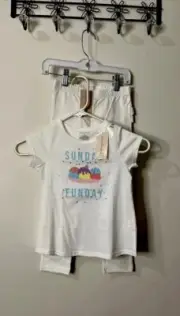 First Impressions 2pc Top & Ruffle Bottom for Girls 4T “SUNDAE FUNDAY” NEW
