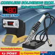 Cordless Soldering Iron Adjustable Temperature Welding For Dewalt 18V Battery