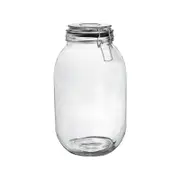 Argon Tableware Glass Storage Jar with Airtight Clip Lid - 3 Litre