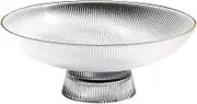 Decorative Bowls Fruit Bowl Countertop Fruit Basket Glass Fruit Plate Multi-Functional High-Footed Candy Basin Large-Capacity Snack Tra Fruit Bowl for Kitchen Counter (Color : A, Size : Small)