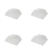 4x TopChef Plastic Mesh Food Cover Tent 1240x40cm - White