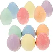 HOMSFOU 12pcs Jumbo Egg Chalk Set for Chalk for Indoor and Outdoor Drawing Unique Shapes for Engaging Creativity for Classrooms and Activities