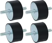 Rubber Studs Shock Isolator Mounts, 0.16x0.59in Cylindrical Vibration Dampers, High Strength Pads, Noise Reduction Design for Generators, Pumps, Compressors, Engines Equipment