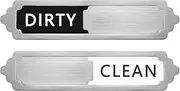 Premium Stainless Steel Dishwasher Magnet Clean Dirty Sign - Strong Magnetic, Easy Slide, Perfect Surface Fit. Ideal for Kitchen, Functional & Decorative Adds a Stylish Touch to Your Dishwasher