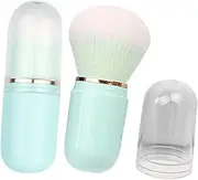VICASKY Retractable Capsule Makeup Brush Travel Brushes for Blush Foundation and Eyeshadow Mirrored Holder for Go Touchups Compact Design for