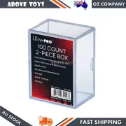 1 x Ultra Pro 100 Count 2-Piece Card Holder Standard Size Clear Storage Box