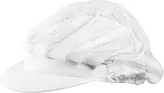 [NOLITOY] Elegant Chef Hat Kitchen Work Cap Waiter Uniform Hat Breathable Cooking Cap for Men Women White