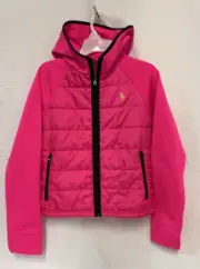 Polo Ralph Lauren Big Girls Hoodie Full Zip Jacket Pink Size L 12-14