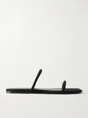 [TOTEME] TOTEME - The Minimalist Suede Slides - Black - IT39 IT 39 Black
