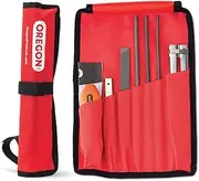 Oregon Universal Chainsaw Field 7pc Sharpening Kit - Includes 5/32-Inch, 3/16-Inch, and 7/32-Inch Round Files, 6-Inch Flat File, Handle, Filing Guide, and Travel Pouch (617067)