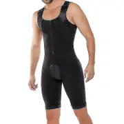 Men's Shapewear Bodysuit Full Body Shaper Black L
