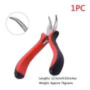 1Pc 4.9Inches Small Bent Nose Plier Hair Extension Plier for Beading Micro Ring