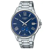 在飛比找蝦皮商城優惠-【CASIO】條紋時尚單眼羅馬紳士不鏽鋼腕錶-藍面(MTP-