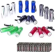 EverBrite 18-Pack Mini Aluminum LED Flashlight Set AAA Batteries Included for Camping Hiking Emergency and Exploring
