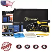 Compact Pass-Through RJ45 Crimp Tool and Accessories - Ideal for Networking