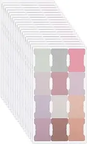 20 Sheets/240 Pieces Sticky Index Tabs, Double Sided Book Page Markers Tabs Blank Monthly Tabs Writable Sticky Notes Flags Self Adhesive Planner Stickers for Labeling (Bohemia)