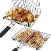 Barbecue Tool Set,Stainless Steel BBQ Grill Basket Fish Grill Basket, Grill Basket Grill Rack, Outdoor Grill Accessories