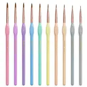 10PCS Micro Fine Detail Paint Brush Set, Aesthetic Pastel Small Miniature