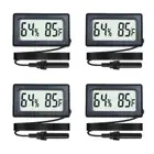 4-Pack Mini Digital Hygrometer Thermometer Gauge with Probe LCD Display Temperat
