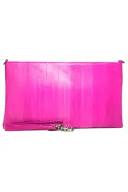 Eel Skin Clutch With Zipper--MAI-510