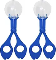 2Pcs Blue Fine Motor Skill Tool, Hand-Eye Coordination Plastic Scissor Clamp Small Butterfly Clip, Scoopers for Teen Nature Exploration Observation for Outdoor Play