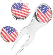 KITANDOVE 1 Set Golf Ball Divot Tool Golfs Marker Outdoor Ball Marker Portable Ball Marker Professional Hat Clip Decorative Golfs Marker Delicate Hat Clip Golfs Supply Metal Hat Clip