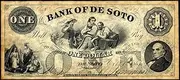 Union Banknote 1863 Nnebraska Territory Banknote for One Dollar Issued by The Bank of De Soto 1863 Daniel Webster is Pictured at The Bottom Right Corner Poster Print by (18 x 24)