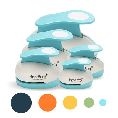 5 Circle Paper Punch, Handmade Scrapbook Paper Puncher, Different Size of Scr...