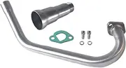 3 Stage Exhaust Header Pipe For Coleman Powersports CT200U BT200X CT200u-ex,212cc 196cc/6.5HP Go Kart and Gas Mini Bike
