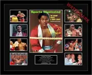 GEORGE FOREMAN WBA WBC IBF BELTS LTD EDT 100 ONLY SIGNED & FRAMED MEMORABILIA
