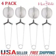 4 Stainless Steel Spoon Tea Leaves Herb Mesh Ball Infuser Filter SqueezeStrainer