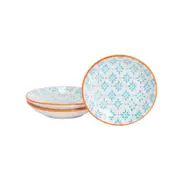Nicola Spring Patterned Dipping Dishes - Small Bowls for Rice, Soy Sauce & Olive Oil, 10cm - Set of 3