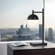 Basilo Table Lamp in Antique Gold or Black