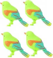ERINGOGO 4Pcs Singing Bird Voice Controlled Simulation Plaything for Realistic Chirping Sounds Safe Material for Nature Lovers and Educational Play