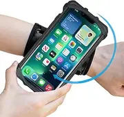 BUMOVE Phone Sports Wristband for iPhone 16/15/14/13/12 Pro Max,Plus, Compatible with Samsung Galaxy S25 S24 S23 Ultra and All 4.7''-6.9''Phones,Workouts Running Wrist Band Holder (Black)