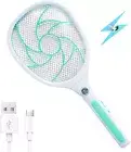 Electric Bug Zapper Mosquito Fly Swatter, USB Rechargeable, Bright LED Light AUS