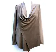 Kut from the Kloth Jacket Womens Size M Sansa Faux Suede Open Front Draped Nwt