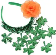 [HAPINARY] St. Patrick's Shamrock Headband Irish Celebration Hair Accessory Festive Hair Toer