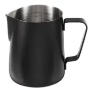 Milk Frothing Pitcher, 12oz / 350ml Milk Frother Cup, Black