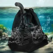 Water Pump Filter Net Tear Resistant Drawstring Pond Pump Barrier Mesh Bag Black