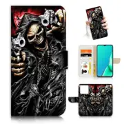( For Optus X Tap 3 ) Wallet Flip Case Cover AJ24316 Horror Skull
