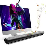 Bs-20 Bt Wirel Speaker Soundbar 2000Mah Rechargeable Battery Support Tf USB Aux RCA Player Fm Mp3 Stereo Speaker O Sound Deep Bass Wirel Device with Light for Home Black