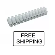 12 Pole NTE Terminal Block Barrier Strip - 10-18 Awg Soli Strand - 10.0mm Pitch