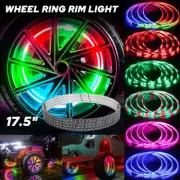 4x 17.5'' RGB Wheel Ring Lights LED Light For Truck Car Rim Lights Bluetooth