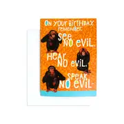Hallmark Interactive Birthday Card - Three Wise Monkeys