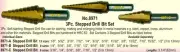 3 Piece Stepped Drill Bit Set T&E Tools 8971